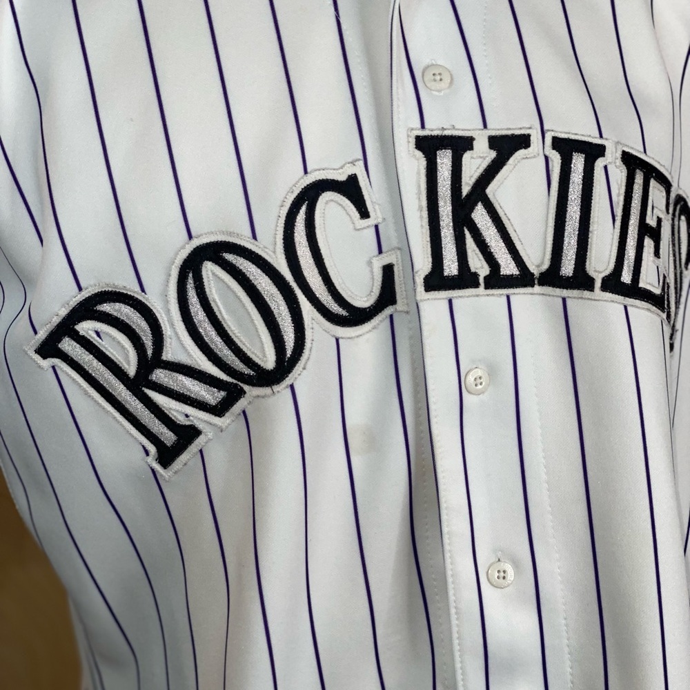 Vintage Colorado Rockies Baseball Jersey Russell Athletic Diamond Collection - Picture 12 of 13